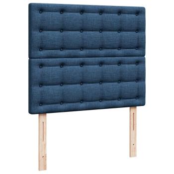 Ottoman-Bett mit Matratze Blau 120x190 cm Stoff