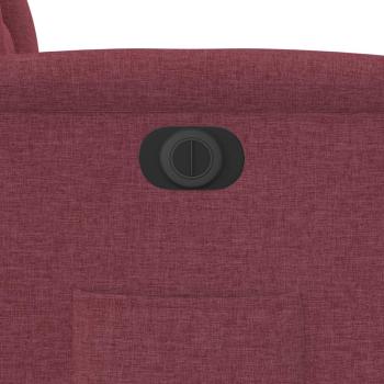 Relaxsessel Elektrisch Weinrot Stoff