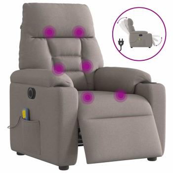 ARDEBO.de - Massagesessel Elektrisch Taupe Stoff