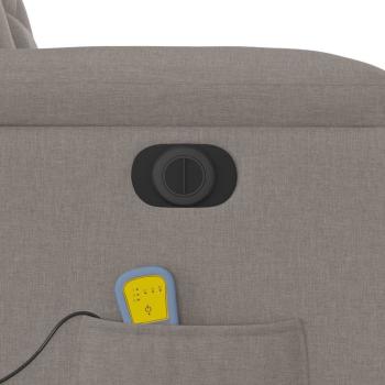 Massagesessel Elektrisch Taupe Stoff