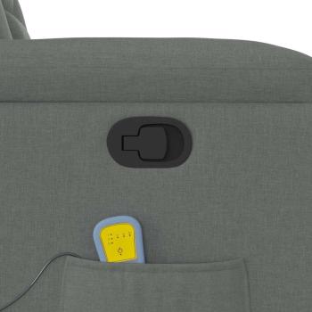 Massagesessel mit Aufstehhilfe Dunkelgrau Stoff