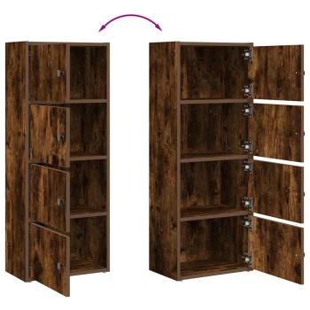 Bücherregal Räuchereiche 40x24x102 cm Holzwerkstoff