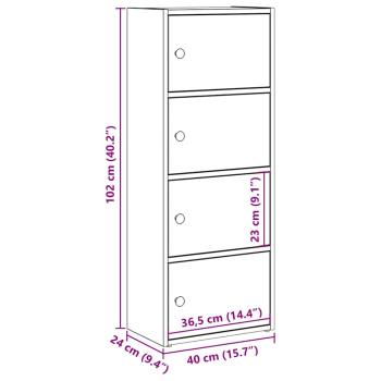 Bücherregal Sonoma-Eiche 40x24x102 cm Holzwerkstoff