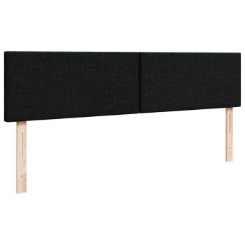 Ottoman-Bett mit Matratze Schwarz 160x200 cm Stoff