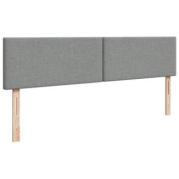 Ottoman-Bett mit Matratze Hellgrau 180x200 cm Stoff