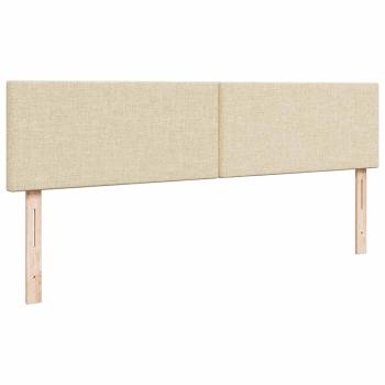 Ottoman-Bett mit Matratze Creme 200x200 cm Stoff