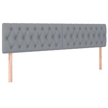 Ottoman-Bett mit Matratze Hellgrau 180x200 cm Stoff