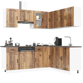 ARDEBO.de - 11-tlg. Küchenschrank-Set Kalmar Altholz-Optik Holzwerkstoff