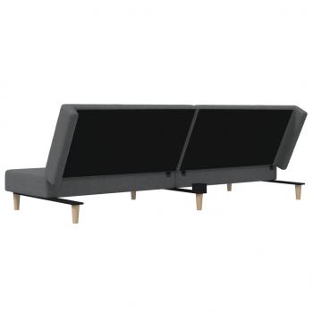 Schlafsofa 2-Sitzer Hellgrau Stoff