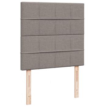 Ottoman-Bett mit Matratze Taupe 100x200 cm Stoff
