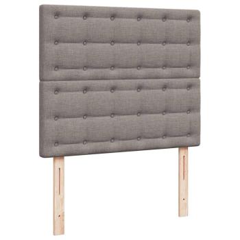 Ottoman-Bett mit Matratze Taupe 120x190 cm Stoff
