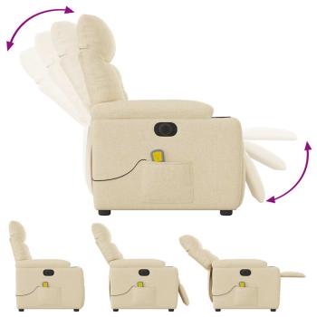 Massagesessel Elektrisch Creme Stoff