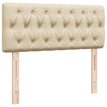 Ottoman-Bett mit Matratze Creme 120x190 cm Stoff