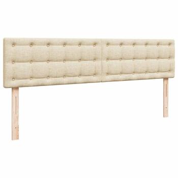 Ottoman-Bett mit Matratze Creme 180x200 cm Stoff
