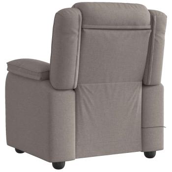 Massagesessel Taupe Stoff