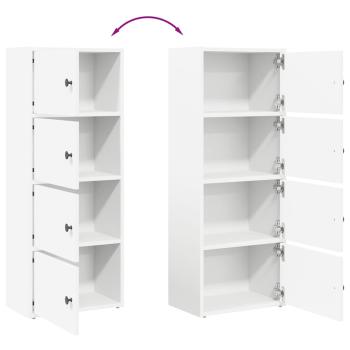 Bücherregal Weiß 40x24x102 cm Holzwerkstoff