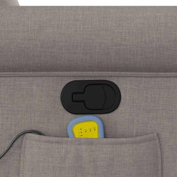 Massagesessel Taupe Stoff