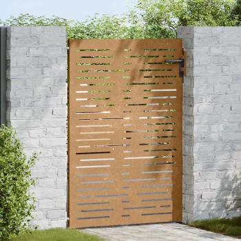 Gartentor 85x150 cm Cortenstahl Quadratisches Design