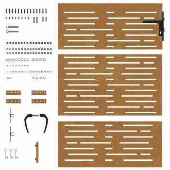 Gartentor 85x150 cm Cortenstahl Quadratisches Design