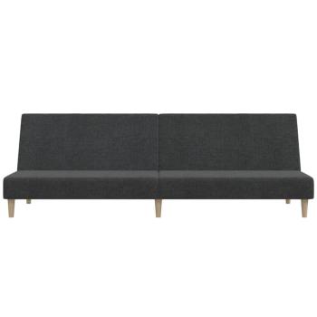 Schlafsofa 2-Sitzer Dunkelgrau Stoff