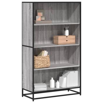 ARDEBO.de - Bücherregal Grau Sonoma 80,5x35x139 cm Holzwerkstoff
