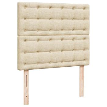Ottoman-Bett mit Matratze Creme 120x190 cm Stoff