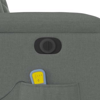 Massagesessel Elektrisch Dunkelgrau Stoff