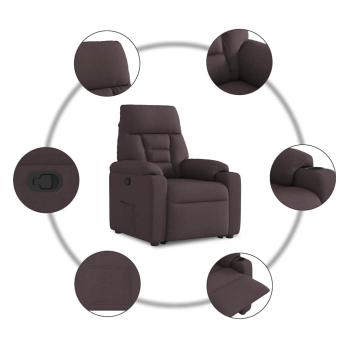 Relaxsessel mit Aufstehhilfe Dunkelbraun Stoff
