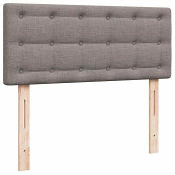 Ottoman-Bett mit Matratze Taupe 120x190 cm Stoff