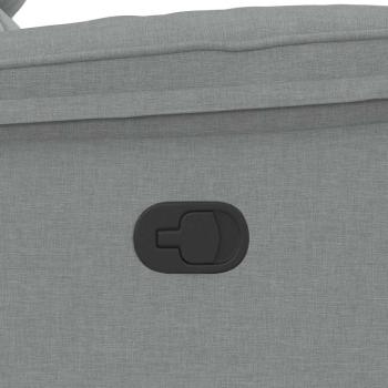 Massagesessel Hellgrau Stoff