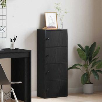 Bücherregal Schwarz Eichen-Optik 40x24x102 cm Holzwerkstoff