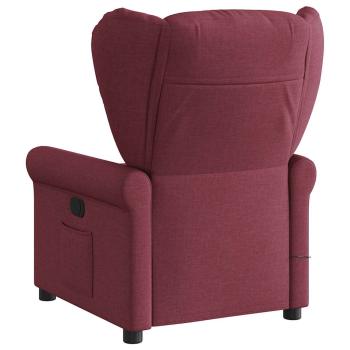 Massagesessel Weinrot Stoff