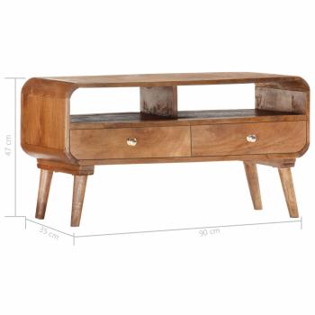 TV-Schrank 90 x 35 x 47 cm Massivholz Mango