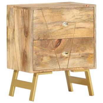 Nachttisch 40 x 30 x 50 cm Mangoholz Massiv