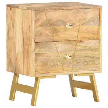 Nachttisch 40 x 30 x 50 cm Mangoholz Massiv