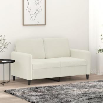 ARDEBO.de - 2-Sitzer-Sofa Creme 120 cm Samt