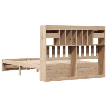 Massivholzbett mit Regal ohne Matratze 160x200 cm Kiefer