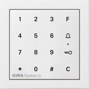 ARDEBO.de Gira 2605112 Keyless In Codetastatur, Flächenschalter, reinweiß glänzend