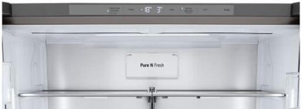LG GML960PYFE Stand Side-by-Side Kombination Multi-Door, 91,4 cm breit, 637 L, NoFrost, Eis-, Crushed Ice- und Wasserspender, Festwasseranschluss, Prime Silver