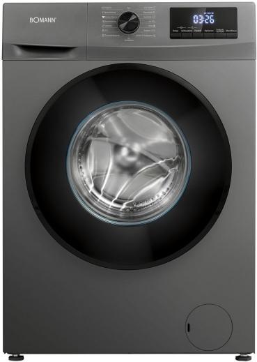 ARDEBO.de Bomann WA 7175 7kg Frontlader Waschmaschine, 60 cm breit, 1400 U/Min, Restlaufzeitanzeige, Kindersicherung, Reversierautomatik, Titan schwarz (771751)