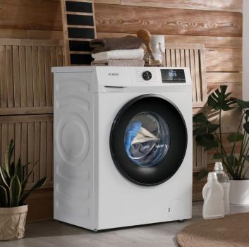 Bomann WA 7175 7kg Frontlader Waschmaschine, 60 cm breit, 1400 U/Min, Restlaufzeitanzeige, Kindersicherung, Reversierautomatik, weiß
