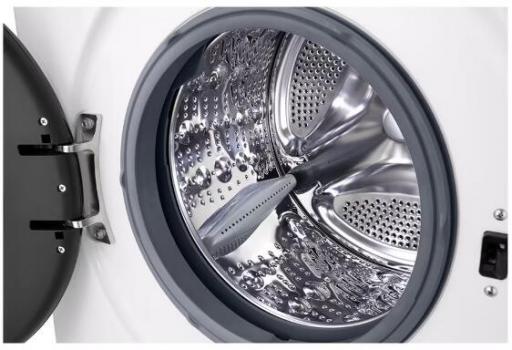 LG F4WB308Y 8kg Frontlader Waschmaschine, 60 cm breit, 1400 U/Min, unterbaufähig, Steam, Inverter Direct Drive®-Motor, WLAN, Kindersicherung, weiß glänzend