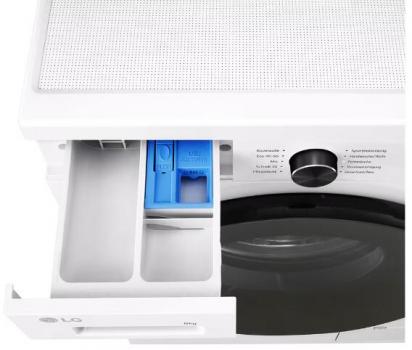 LG F4WB308Y 8kg Frontlader Waschmaschine, 60 cm breit, 1400 U/Min, unterbaufähig, Steam, Inverter Direct Drive®-Motor, WLAN, Kindersicherung, weiß glänzend