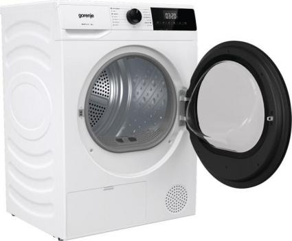 Gorenje DHNE82 EEK: D 8 kg Wärmepumpentrockner, 59,5 cm breit, TwinAir, AutoDrain, Kindersicherung, 15 Programme, Quick Dry, weiß