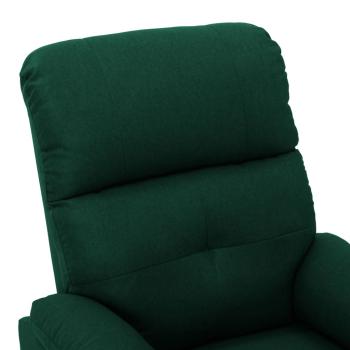 Elektrischer Massagesessel Dunkelgrün Stoff
