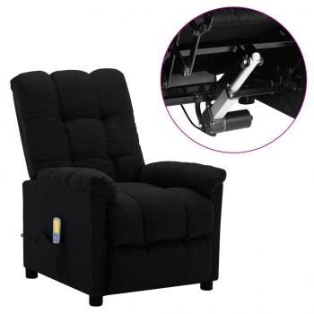 Massagesessel Elektrisch Schwarz Stoff