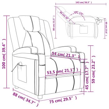 Massagesessel Elektrisch Braun Kunstleder
