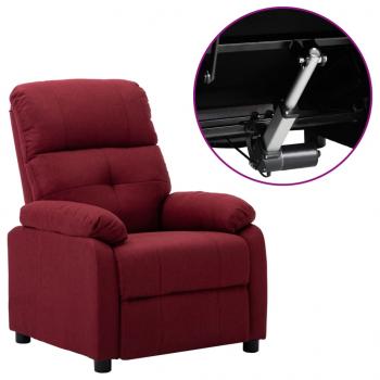Relaxsessel Elektrisch Weinrot Stoff