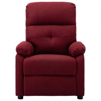Relaxsessel Elektrisch Weinrot Stoff