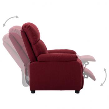 Relaxsessel Elektrisch Weinrot Stoff